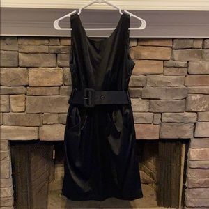 Black stretchy dress.